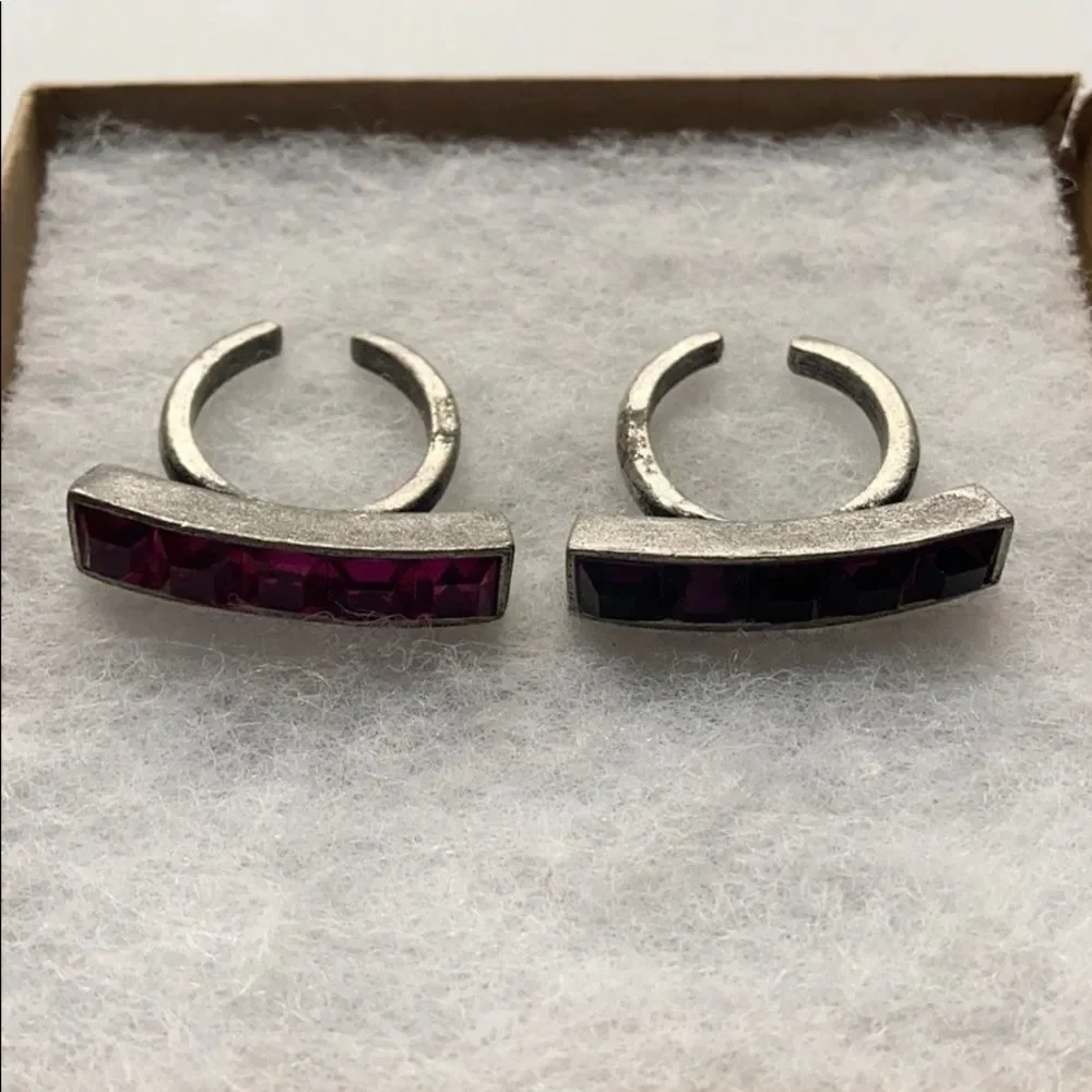 🍭6/$30 Purple jewel bar rings - ~8